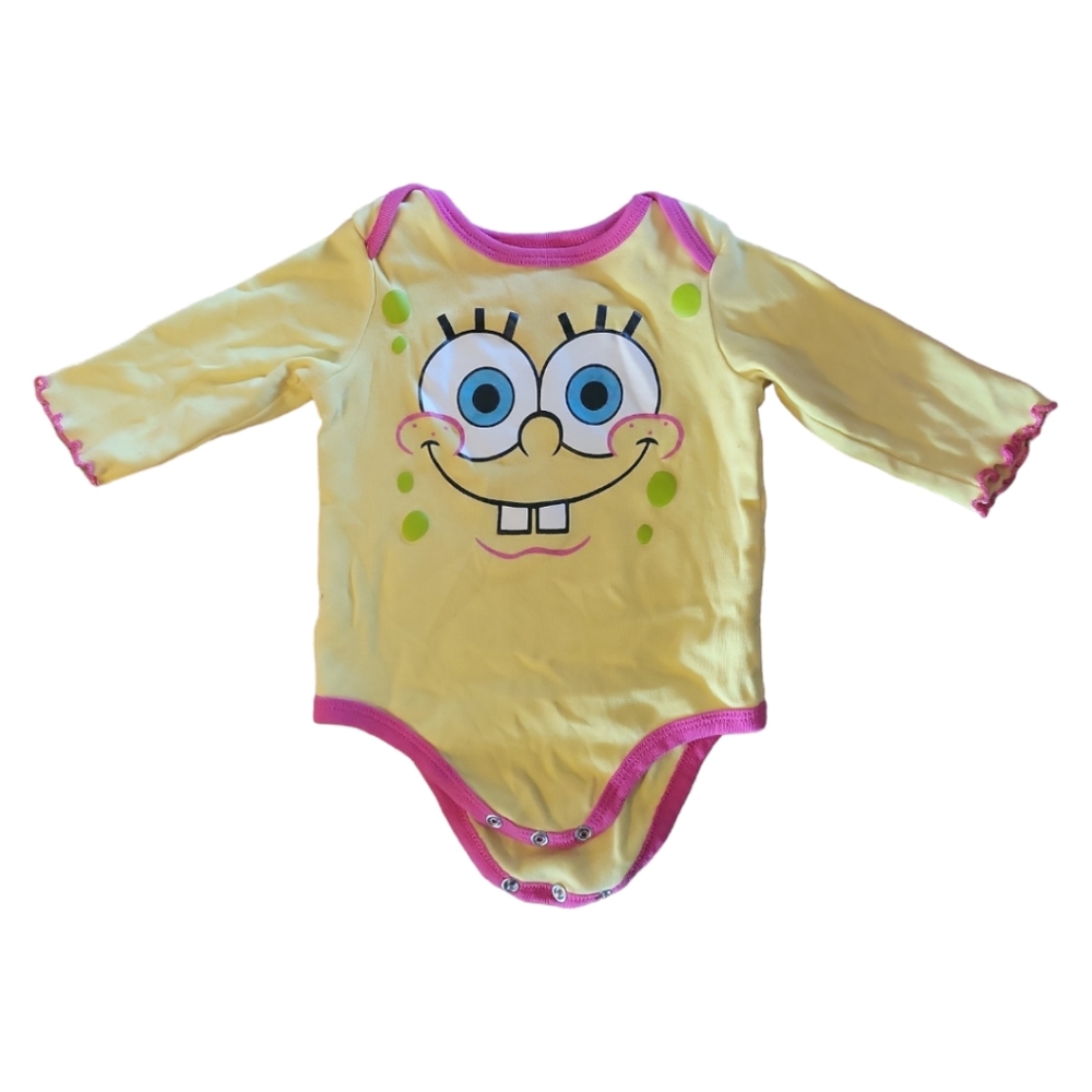 Infant Onesie SpongeBob Long Sleeve Shirt Costume Halloween Party 6/9M